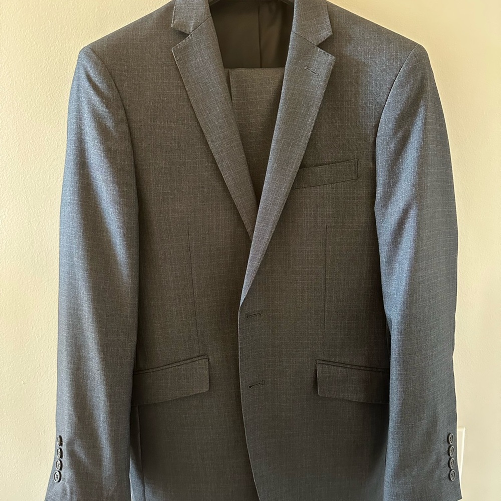 Men's Wilke Rodriguez Gray Suit Slim Fit Charcoal Gray
